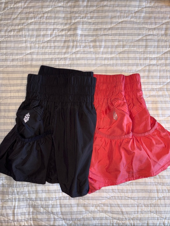 FP Movement by Free People Pants - SOLD!!! FP Movement Athletic Skorts Pair - Black & Coral